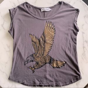 Project Social T Metallic Eagle Graphic Tee Sz: L